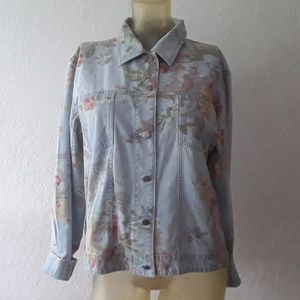 Chico's denim jacket sz 2 (M)